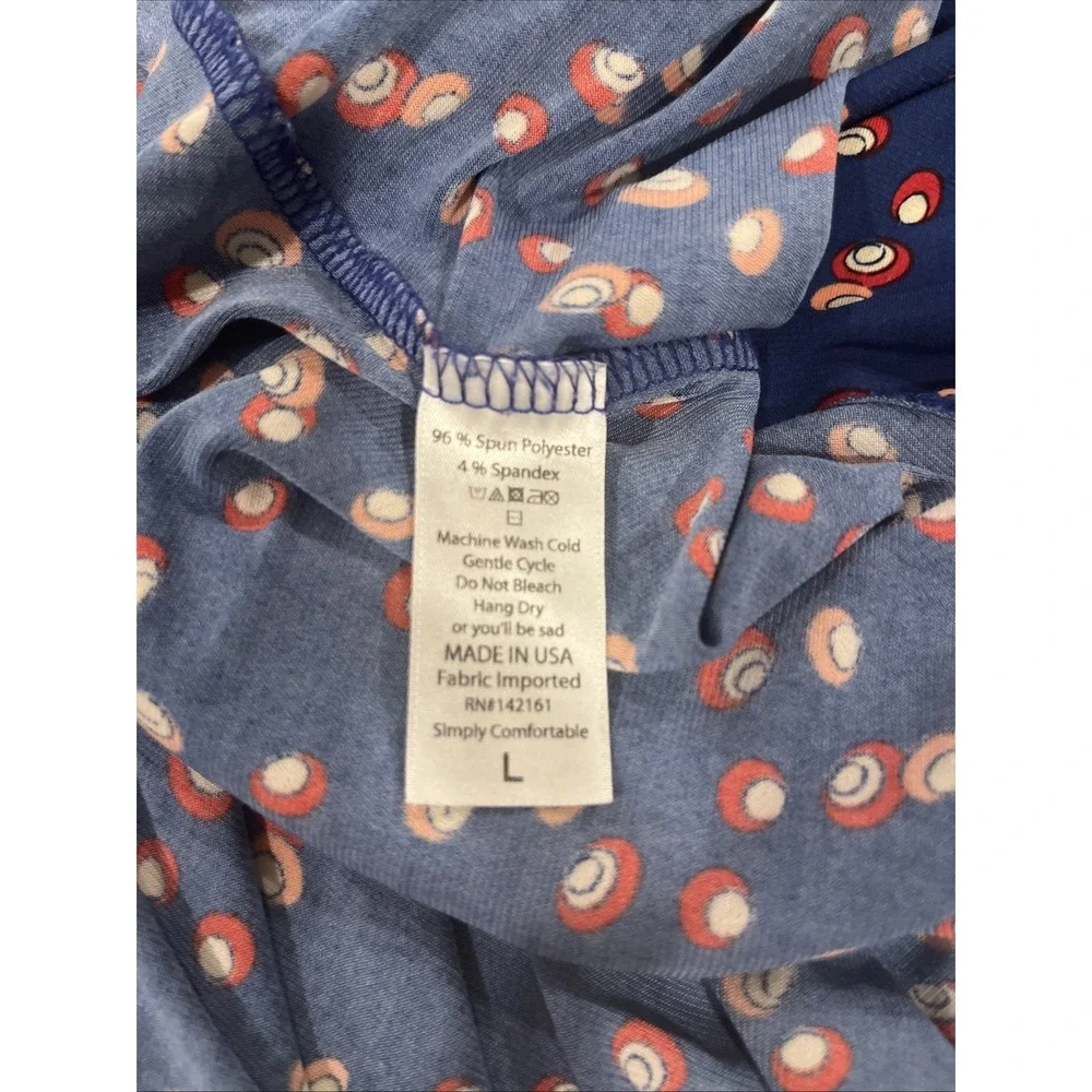 VTG LuLaRoe Maxi Skirt Blue Long Pull On Stretchy Fold Over Comfy Y2K USA LG/XL - Picture 5 of 7